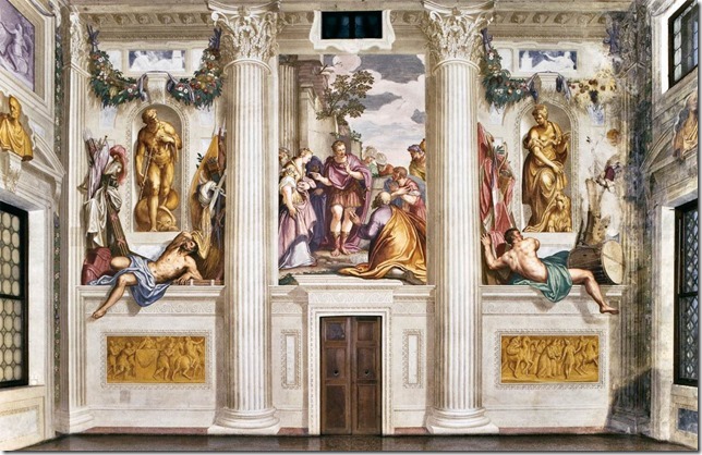 Zelotti, Gian Battista - The Continence of Scipio -  c.1565-Salone, Villa Emo, Fanzolo